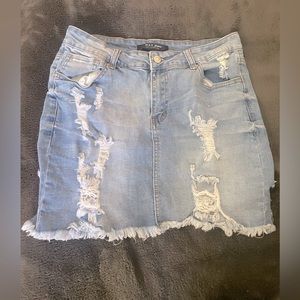 Wax Jean Blue Denim Skirt